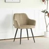 Re Stock Furniture Aksominė kėdė „Komo“, smėlio spalvos