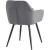 Re Stock Furniture Aksominė kėdė „Komo“, pilka