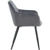 Re Stock Furniture Aksominė kėdė „Komo“, pilka