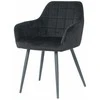 Re Stock Furniture Aksominė kėdė „Komo“, juoda