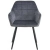 Re Stock Furniture Aksominė kėdė „Komo“, pilka