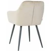 Re Stock Furniture Aksominė kėdė „Komo“, smėlio spalvos