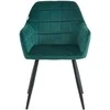 Re Stock Furniture Aksominė kėdė „Komo“, žalia