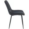Re Stock Furniture Aksominė kėdė „Lugano“, juoda