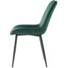 Re Stock Furniture Aksominė kėdė „Lugano“, tamsiai žalia