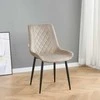 Re Stock Furniture Aksominė kėdė „Lugano“, smėlio spalvos