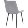 Re Stock Furniture Aksominė kėdė „Lugano“, pilka