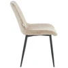 Re Stock Furniture Aksominė kėdė „Lugano“, smėlio spalvos