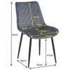 Re Stock Furniture Aksominė kėdė „Lugano“, smėlio spalvos