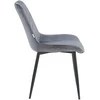 Re Stock Furniture Aksominė kėdė „Lugano“, pilka