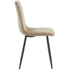 Re Stock Furniture Aksominė kėdė „Orta“, smėlio spalvos