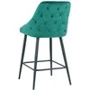 Re Stock Furniture Aksominė pusbario kėdė „Deka“, žalia