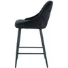 Re Stock Furniture Aksominė pusbario kėdė „Deka“, juoda