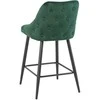 Re Stock Furniture Aksominė pusbario kėdė „Deka“, tamsiai žalia