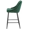 Re Stock Furniture Aksominė pusbario kėdė „Deka“, tamsiai žalia