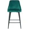 Re Stock Furniture Aksominė pusbario kėdė „Deka“, žalia