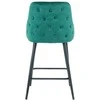 Re Stock Furniture Aksominė pusbario kėdė „Deka“, žalia