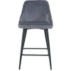 Re Stock Furniture Aksominė pusbario kėdė „Deka“, pilka
