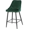 Re Stock Furniture Aksominė pusbario kėdė „Deka“, tamsiai žalia