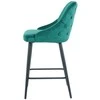 Re Stock Furniture Aksominė pusbario kėdė „Deka“, žalia