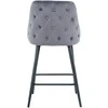 Re Stock Furniture Aksominė pusbario kėdė „Deka“, pilka