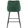 Re Stock Furniture Aksominė pusbario kėdė „Deka“, tamsiai žalia