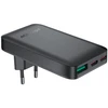 Acefast A100 65W GaN 2 USB-C+ USB-A įkroviklis Ultra Slim – juodos spalvos