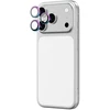 „AmazingThing“ stiklinis dėklas „Apple iPhone 17 Pro / Pro Max“ su vaivorykštės spalvos aliuminio rėmeliu