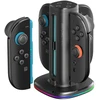 „AmazingThing Thunder Pro PlayDock“ įkroviklis „Nintendo Switch 2“ valdikliams – Juodas