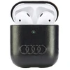 Apple AirPods 1 / 2 Audi Leather Big Logo Cover (AU-AP-GT/D3-BK) dėklas ausinėms juodos spalvos