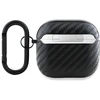BMW BMA4WMPUCA2 AirPods 4 ausinių dėklas juodos spalvos Carbon Double Metal Logo