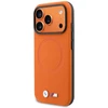 Dėklas BMW case for IPHONE 17 Pro compatible with MagSafe BMHMP17L25PFWSMO (PU FW Metal Logo) oranžinis