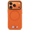 Dėklas BMW case for IPHONE 17 Pro compatible with MagSafe BMHMP17L25PFWSMO (PU FW Metal Logo) oranžinis