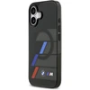 BMW M IML Metal Mygtukai Tricolor Lines MagSafe Dėklas skirtas Apple iPhone 17 juodos spalvos