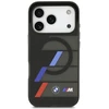 BMW M IML Metal Mygtukai Tricolor Lines MagSafe dėklas skirtas Apple iPhone 17 Pro Juodas