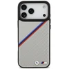 BMW M Tricolor Metal Logo MagSafe dėklas Apple iPhone 17 Pro Max pilkos spalvos