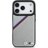 BMW M Tricolor Metal Logo MagSafe dėklas Apple iPhone 17 Pro pilkos spalvos