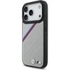 BMW M Tricolor Metal Logo MagSafe dėklas Apple iPhone 17 Pro pilkos spalvos