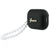 „Guess“ blizgantis perlų dirželio dėklas, skirtas „AirPods Pro 3“ ausinėms - Juodas