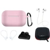 Dėklas Hurtel AirPods Pro/Pro 2 silikoninių priedų rinkinys – rožinis