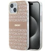 Apple iPhone 15 Plus / 14 Plus DKNY dėklas IML Mono &amp; Stripe MagSafe (DKHMP15MHRHSEP) rožinės spalvos