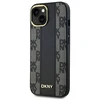 Apple iPhone 13 / 14 / 15 DKNY Hardcase Leather Checkered Mono Pattern MagSafe (DKHMP14SPCPVSLK) dėklas telefonui juodos spalvos
