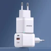 Wall charger GaN 33W PPS USB C/USB Dudao A13Pro – baltos spalvos