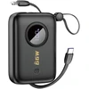 Dudao K14 10000mAh power bank su USB-C / Lightning kabeliais – juodos spalvos