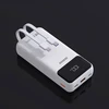 Dudao K15Pro Power Bank 20000mAh 22.5W PD USB-C / USB-A / integruotais Lightning ir USB-C kabeliais – baltos spalvos