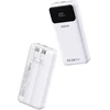 Dudao K15Pro Power Bank 20000mAh 22.5W PD USB-C / USB-A / integruotais Lightning ir USB-C kabeliais – baltos spalvos