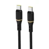 Dudao L25C USB-C laidas 1 m 60 W su minkštu silikoniniu apvadu – juodas