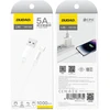 USB kabelis Dudao (L4SL) lightning (2A) baltas (1m)