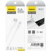 USB kabelis Dudao (L4SM) microUSB (2A) baltas (1m)