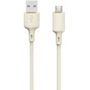 Dudao L7SM USB-A – micro USB kabelis 5A 1m – beige